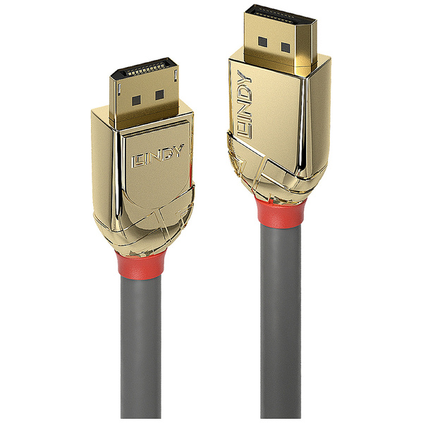 LINDY Anschlusskabel DisplayPort Stecker, DisplayPort Stecker 0.50 m Gold, Grau 36290 DisplayPort-K