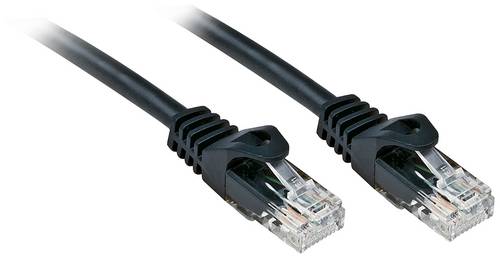 LINDY 48194 RJ45 Patchkabel CAT 6 U/UTP 3.00 m Schwarz