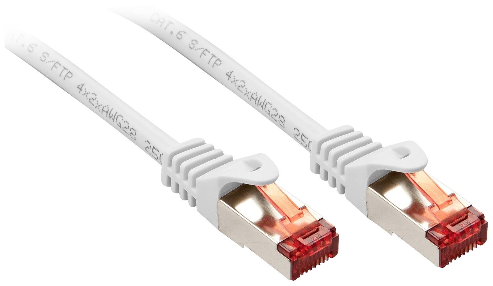LINDY 47388 RJ45 Netzwerkkabel, Patchkabel CAT 6 S/FTP 10.00 m Weiß 1 St.