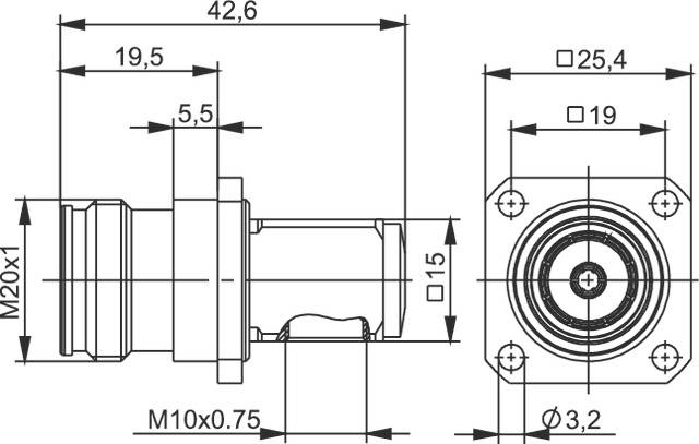 Telegärtner 100025269 100025269 N-Steckverbinder Kupplung, gerade 50Ω 1St.