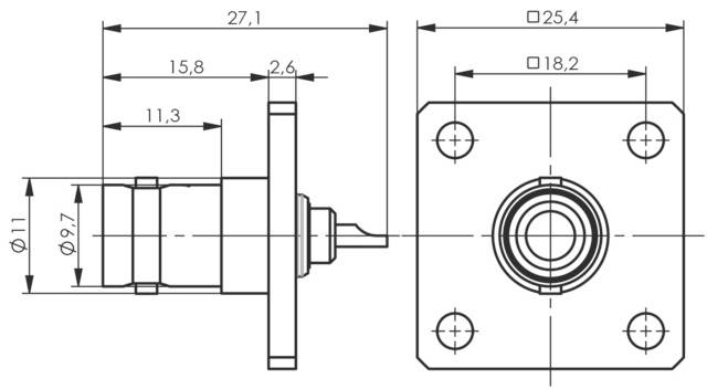 Telegärtner 100023392 100023392 BNC-Steckverbinder Kupplung, gerade 50Ω 1St.