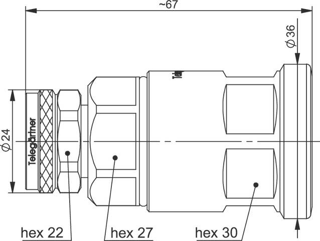 Telegärtner 100025185 100025185 F-Steckverbinder Stecker, gerade 50Ω 1St.