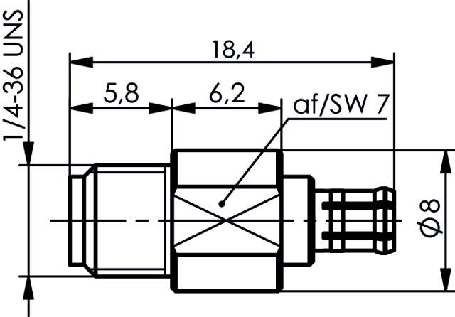 Telegärtner 100024816 100024816 SMA-Adapter SMA-Stecker - 4.3-10-Buchse 1St.
