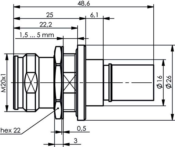 Telegärtner 100025298 100025298 4.3-10 Steckverbinder Buchse, Einbau 1St.