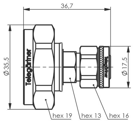 Telegärtner 100024524 100024524 7-16-Adapter 7-16-DIN-Stecker - 1St.