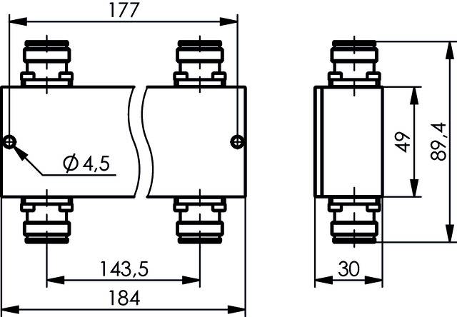 Telegärtner 100025428 100025428 4.3-10 Hybrid-Koppler 1St.