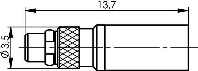 Telegärtner 100025100 100025100 MMCX-Steckverbinder Stecker, gerade 50Ω 1St.