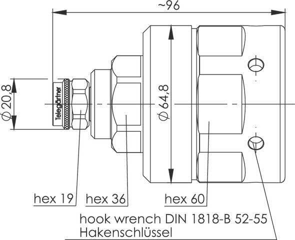 Telegärtner 100023989 100023989 N-Steckverbinder Stecker, gerade 50Ω 1St.
