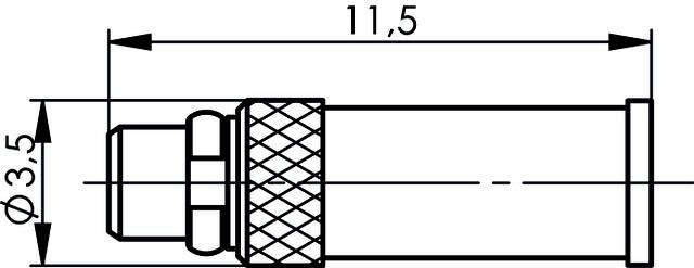 Telegärtner 100025093 100025093 MMCX-Steckverbinder Stecker, gerade 50Ω 1St.
