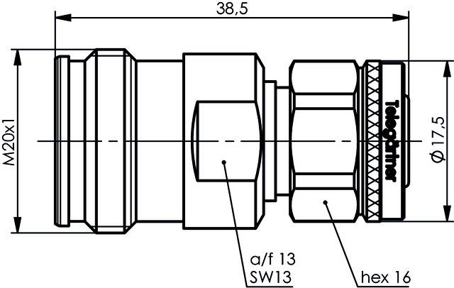 Telegärtner 100025330 100025330 4.3-10 Adapter 4.3-10 Stecker - 1St.