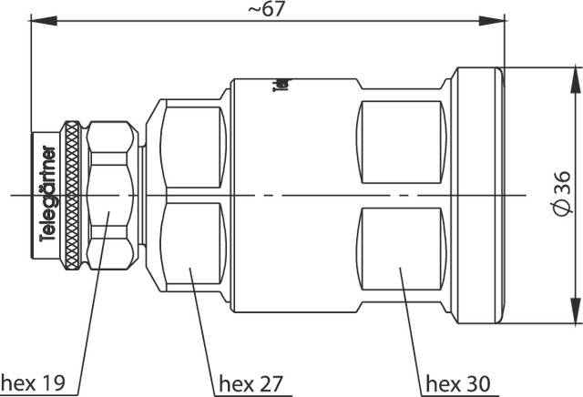 Telegärtner 100023925 100023925 N-Steckverbinder Stecker, gerade 50Ω 1St.