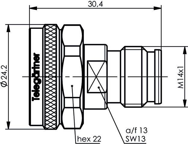 Telegärtner 100025334 100025334 4.3-10 Adapter 4.3-10 Stecker - 1St.