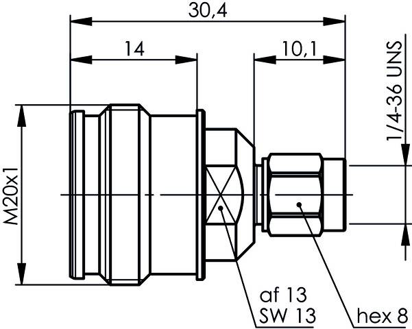 Telegärtner 100025342 100025342 4.3-10 Adapter 4.3-10-Buchse - 1St.