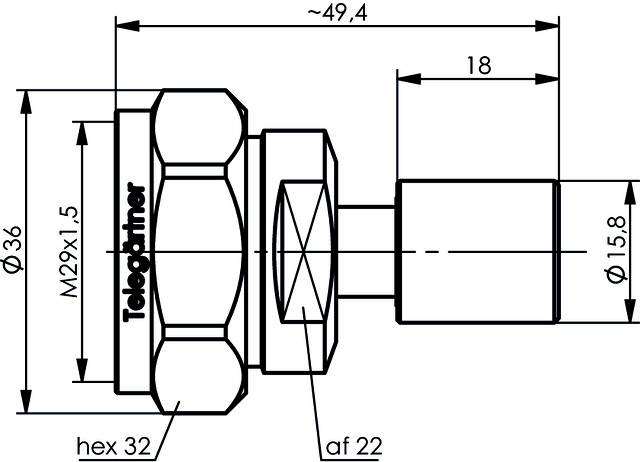 Telegärtner 100024565 100024565 7-16-DIN-Steckverbinder 1St.