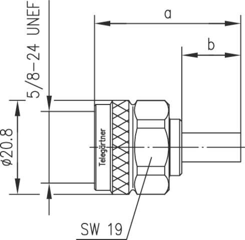 Telegärtner 100023904 100023904 N-Steckverbinder Stecker, gerade 50Ω 1St.