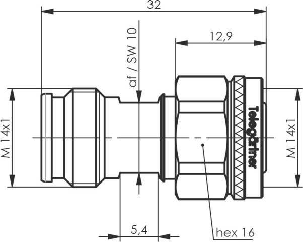 Telegärtner 100025521 100025521 2.2-5 Steckverbinder 1St.