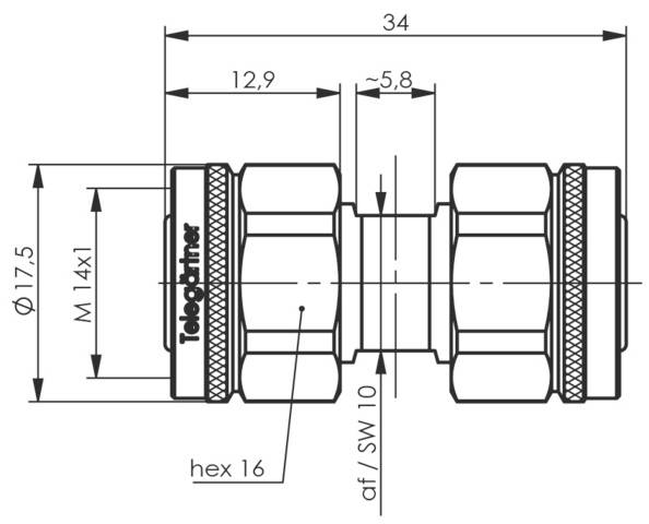 Telegärtner 100025519 100025519 2.2-5 Steckverbinder 1St.