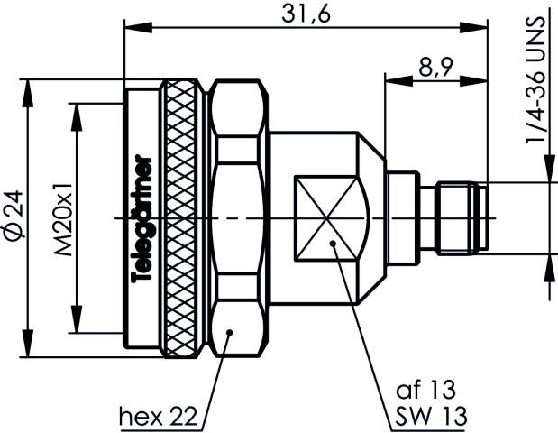 Telegärtner 100025336 100025336 4.3-10 Adapter 4.3-10 Stecker - 1St.