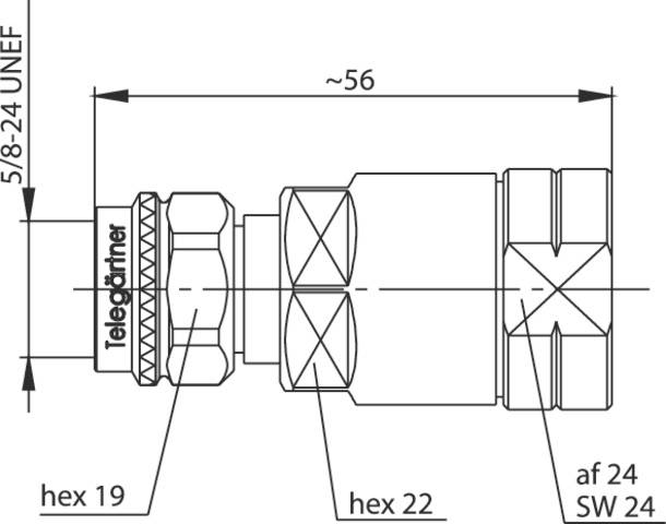 Telegärtner 100023969 100023969 N-Steckverbinder Stecker, gerade 50Ω 1St.