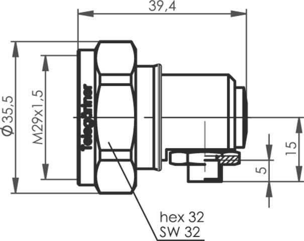 Telegärtner 100024405 100024405 7-16-DIN-Steckverbinder Stecker, gewinkelt 1St.