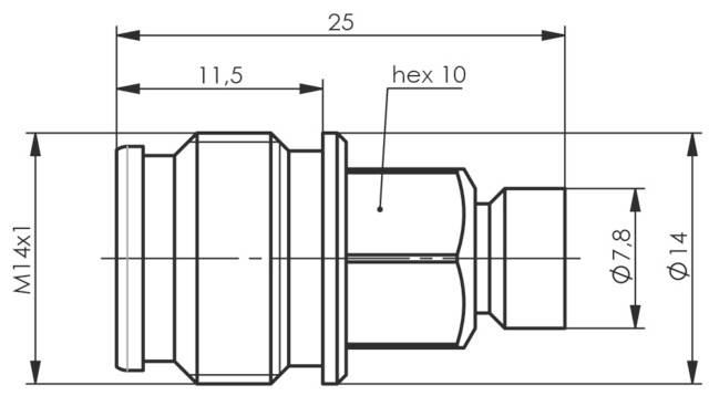 Telegärtner 100025511 100025511 2.2-5 Steckverbinder Kupplung, gerade 50Ω 1St.