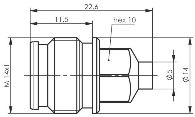 Telegärtner 100025510 100025510 2.2-5 Steckverbinder Kupplung, gerade 1St.