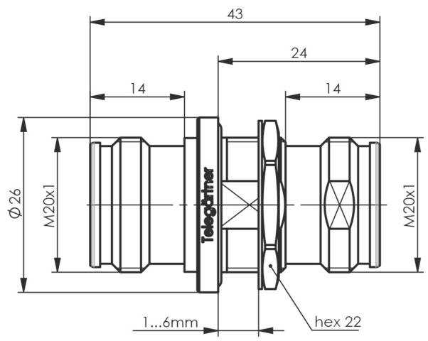 Telegärtner 100025322 100025322 4.3-10 Steckverbinder 50Ω 1St.