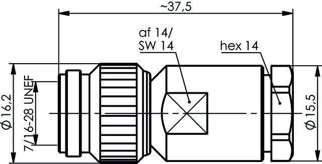 Telegärtner 100023725 100023725 TNC-Steckverbinder Stecker, gerade 50Ω 1St.