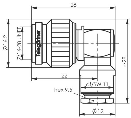 Telegärtner 100023729 100023729 TNC-Steckverbinder Stecker, gewinkelt 50Ω 1St.