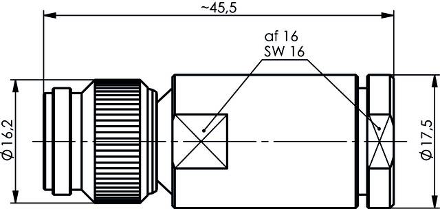 Telegärtner 100023726 100023726 TNC-Steckverbinder Stecker, gerade 50Ω 1St.