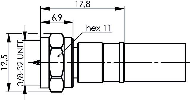 Telegärtner 100025627 100025627 F-Steckverbinder Stecker, gerade 50Ω 1St.
