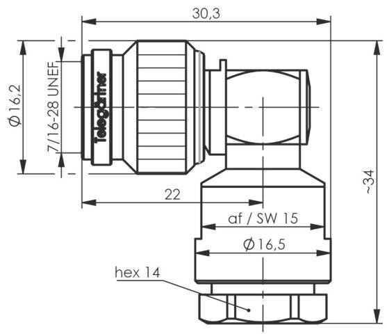 Telegärtner 100023727 100023727 TNC-Steckverbinder Stecker, gewinkelt 50Ω 1St.