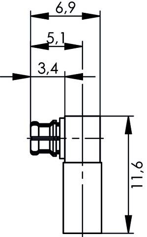 Telegärtner 100025157 100025157 N-Steckverbinder Kupplung, gewinkelt 50Ω 1St.