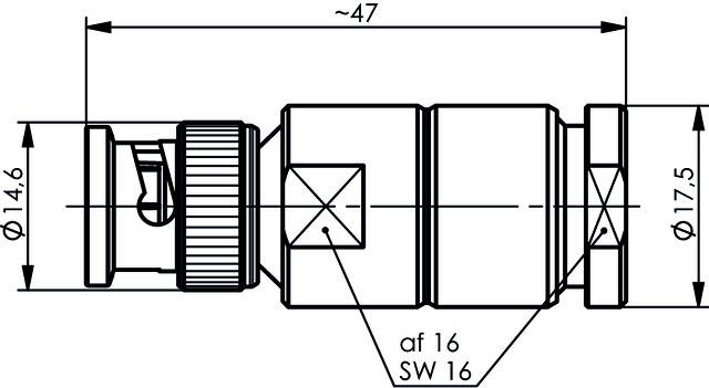 Telegärtner 100023507 100023507 BNC-Steckverbinder Stecker, gerade 75Ω 1St.