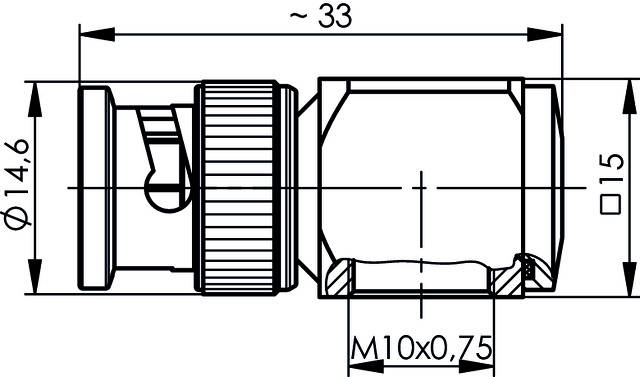 Telegärtner 100023350 100023350 BNC-Steckverbinder Stecker, gerade 50Ω 1St.