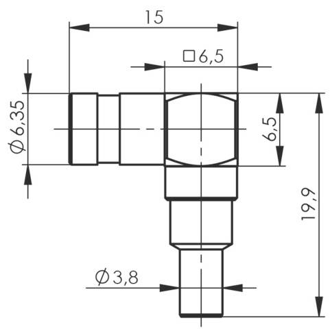 Telegärtner 100024891 100024891 SMB-Steckverbinder Kupplung, gewinkelt 50Ω 1St.