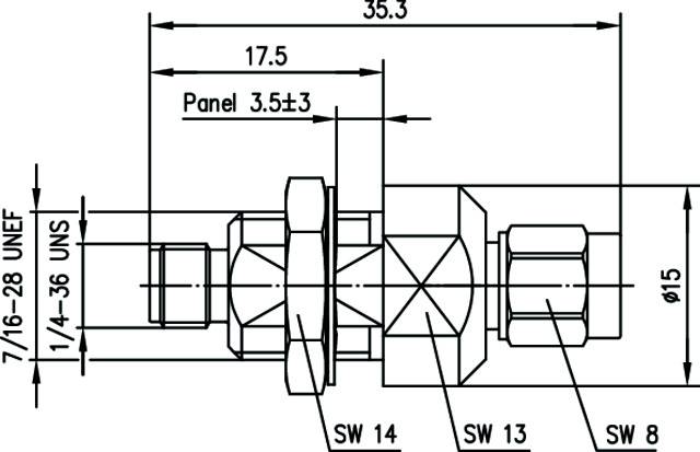 Telegärtner 100024837 100024837 SMA-Reverse-Steckverbinder 1St.