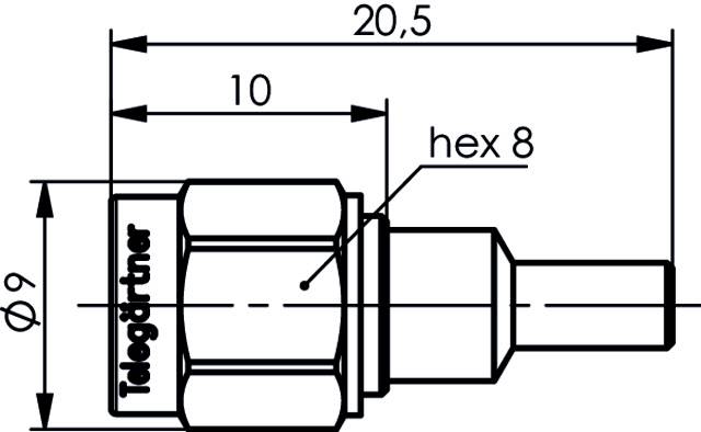 Telegärtner 100024651 100024651 SMA-Steckverbinder Stecker, gerade 50Ω 1St.