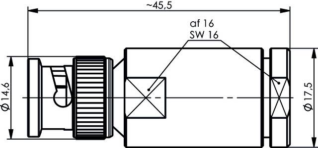 Telegärtner 100023330 100023330 BNC-Steckverbinder Stecker, gerade 50Ω 1St.