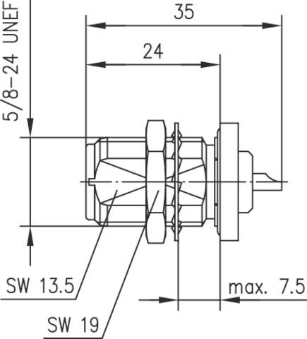 Telegärtner 100024049 100024049 N-Steckverbinder Kupplung, gerade 50Ω 1St.