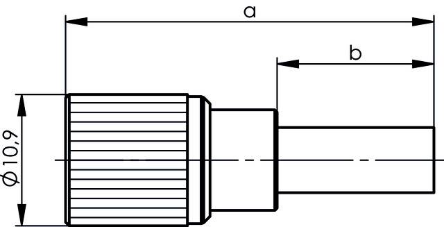 Telegärtner 100024370 100024370 1.6, 5.6-Koaxial-Steckverbinder Stecker, gerade 50Ω 1St.