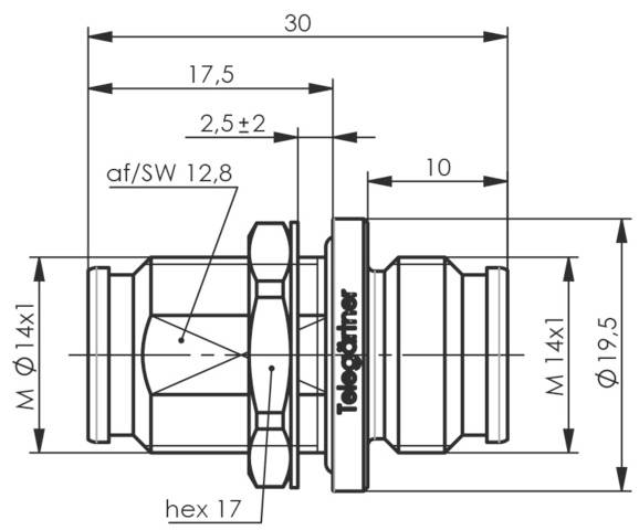 Telegärtner 100025518 100025518 2.2-5 Steckverbinder 1St.