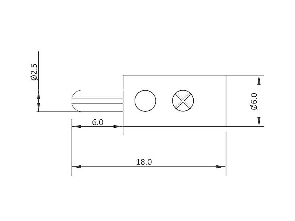 Econ connect HOS25BL Miniatur-Bananenstecker Stecker Stift-Ø: 2.60mm Bulk