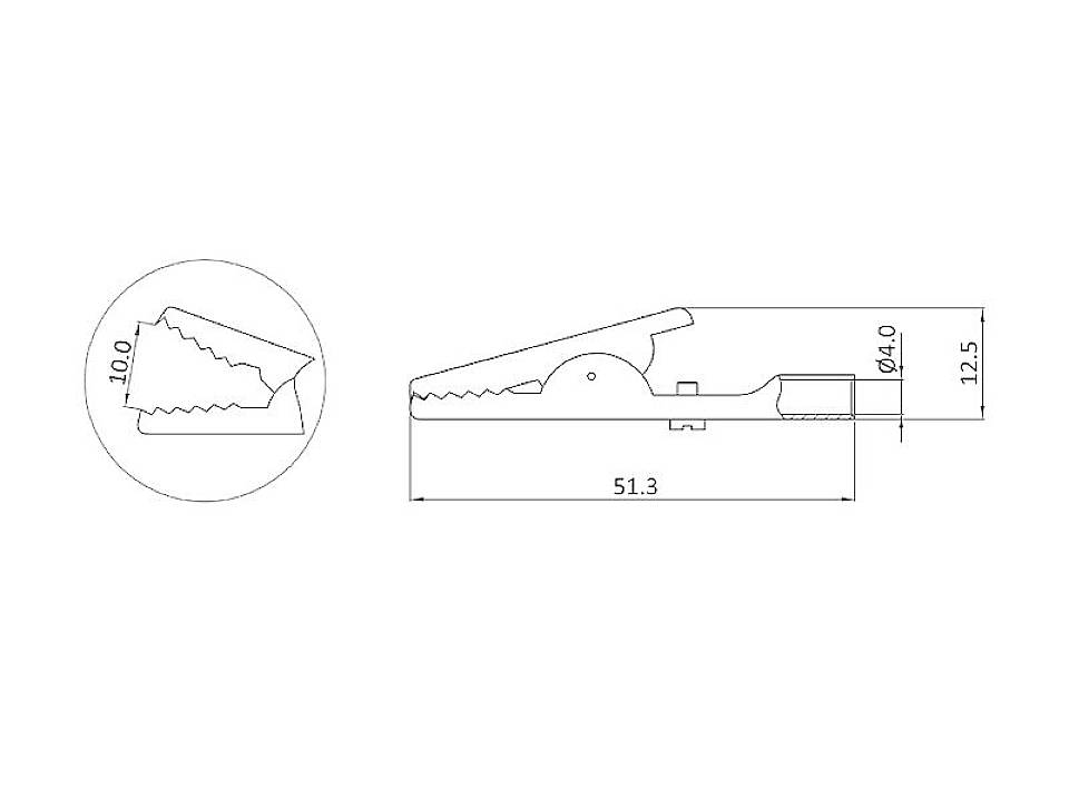 Econ connect AK40M Abgreifklemme Silber Klemmbereich max.: 10mm Bulk