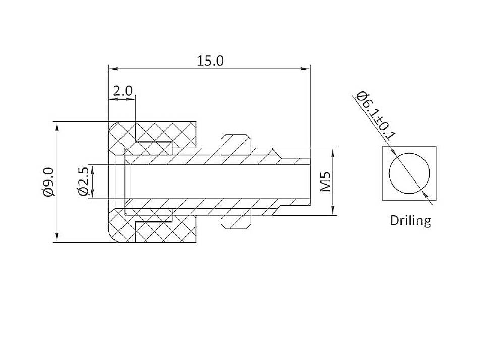 Econ connect HOB25RT Miniatur-Bananenstecker Buchse, Einbau Bulk