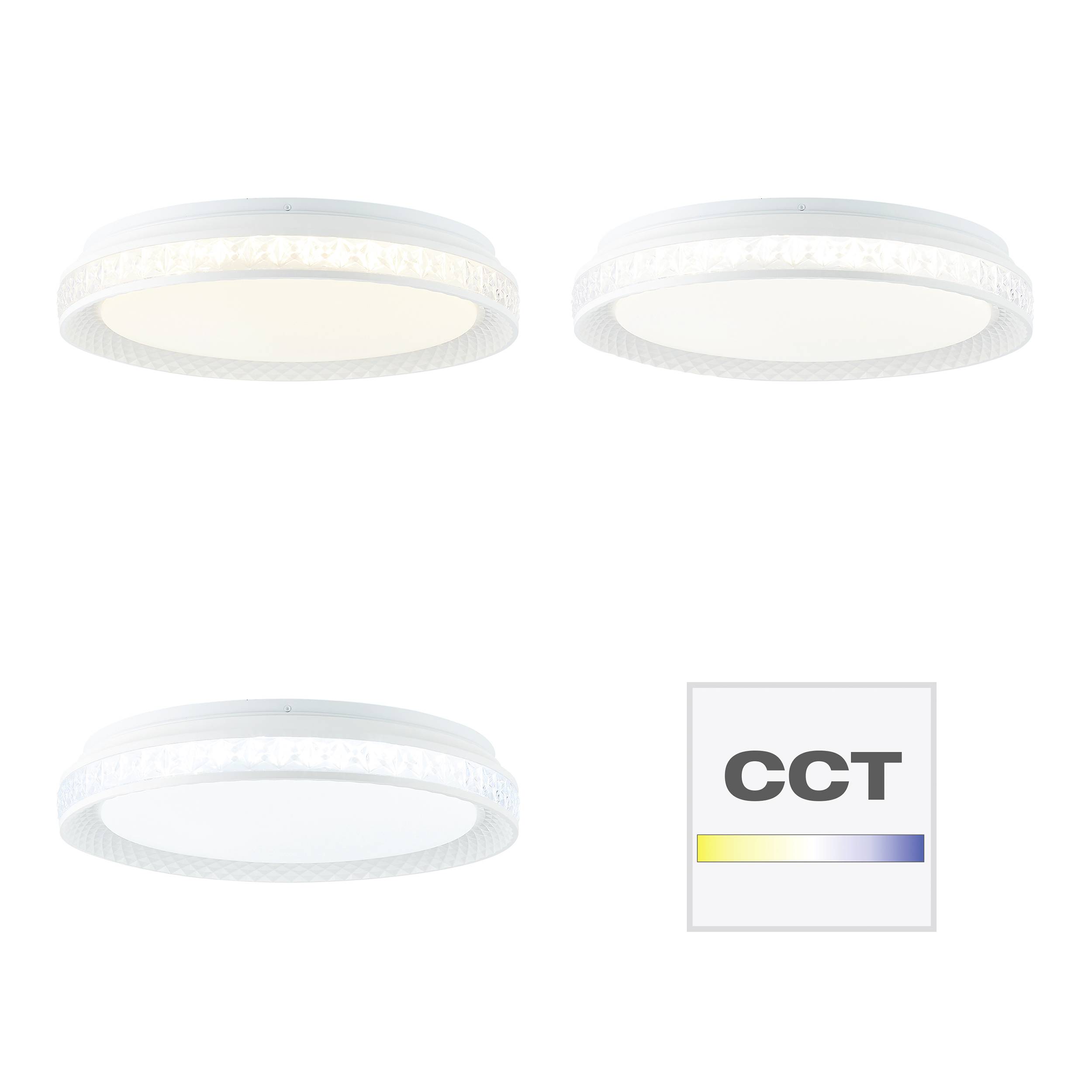 Brilliant G97190/70 Burlie LED-Deckenleuchte LED 24W Transparent, Weiß