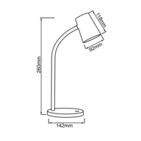 Brilliant Illa G93098/05 LED-Tischlampe LED 5.5W Weiß Brilliant Illa G93098/05 LED-Tischlampe LED 5.5W Weiß