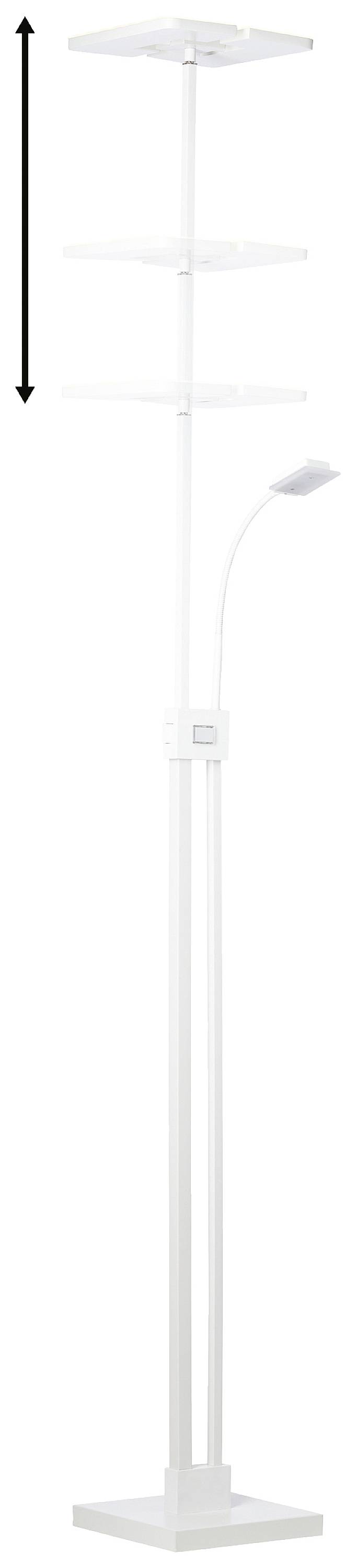 Brilliant Forrester LED-Deckenfluter mit Leselampe LED 26W Weiß