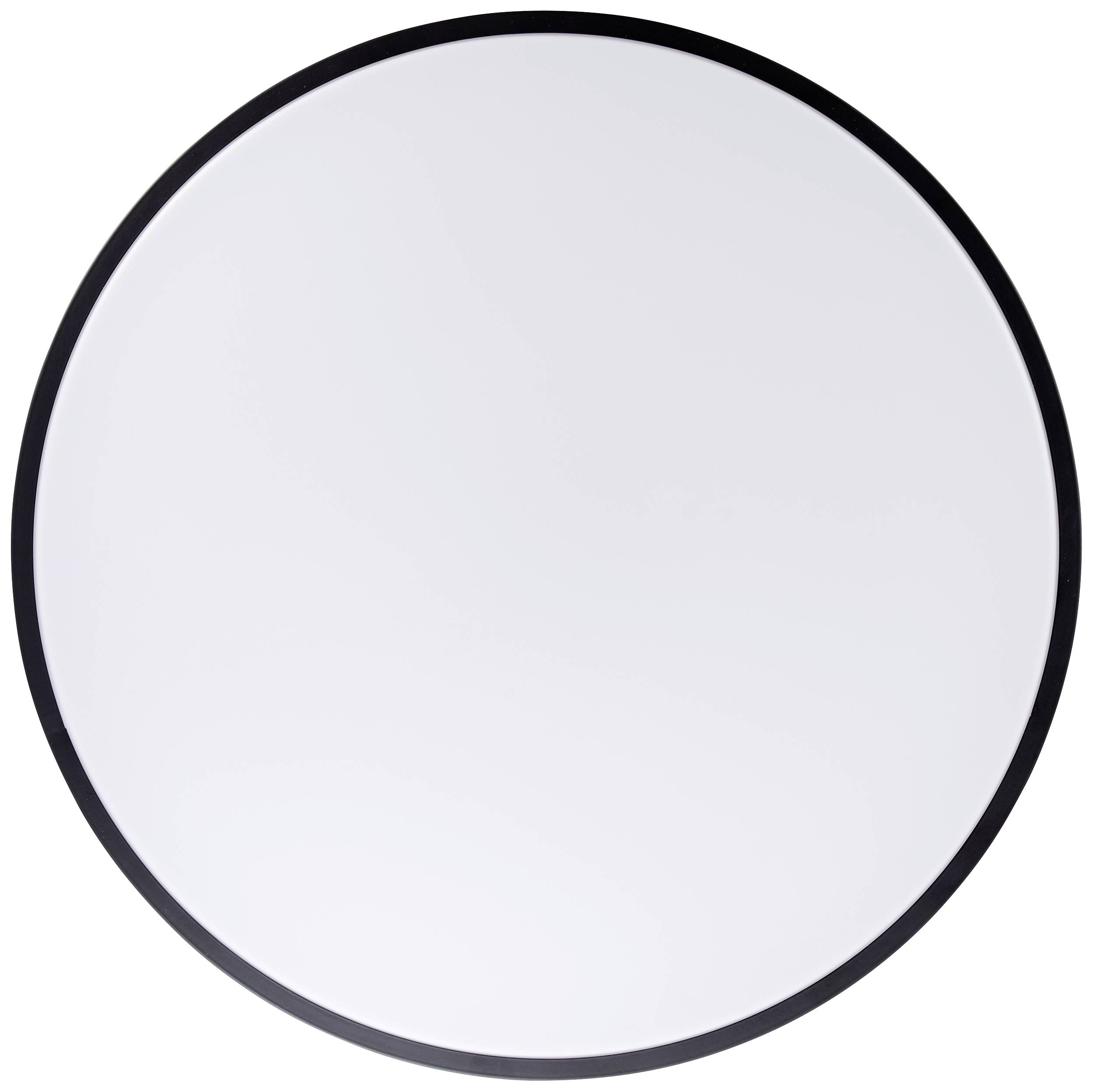 Runder, weißer Lichtdiffusor mit schwarzem Rand, geeignet zur gleichmäßigen Lichtverteilung in Fotografie-Sets.