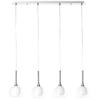 Brilliant Hadan 85574/15 Pendelleuchte E14 Chrom, Weiß (transparent) Brilliant Hadan 85574/15 Pendelleuchte E14 Chrom, Weiß (transparent)